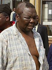 Morgan Tsvangirai leaves the Harare Magistrate's Court.